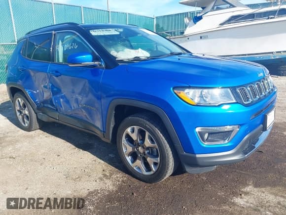 ✅ 2020 Jeep Compass Limited • VIN: 3C4NJDCB2LT200263 • Lot: 43109626. Listed on IAAI with 66,657 mi. Free auction sales archive from the USA and detailed vehicle history report at DreamBid. Image 1.