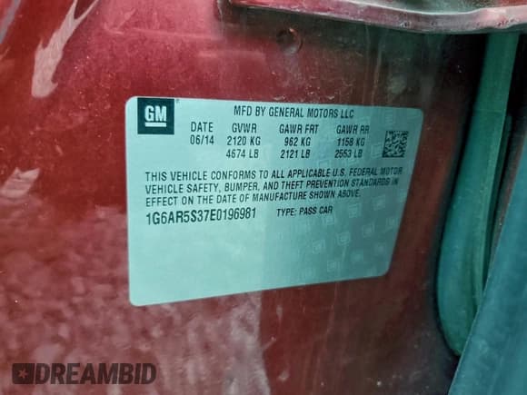 ✅ 2014 Cadillac CTS Luxury RWD • VIN: 1G6AR5S37E0196981 • Лот: 94481765. Опубликован ранее на Copart с пробегом 154 673 миль. Бесплатный доступ к архиву аукционных продаж из США и подробный отчёт об истории автомобиля на DreamBid. Изображение 12.