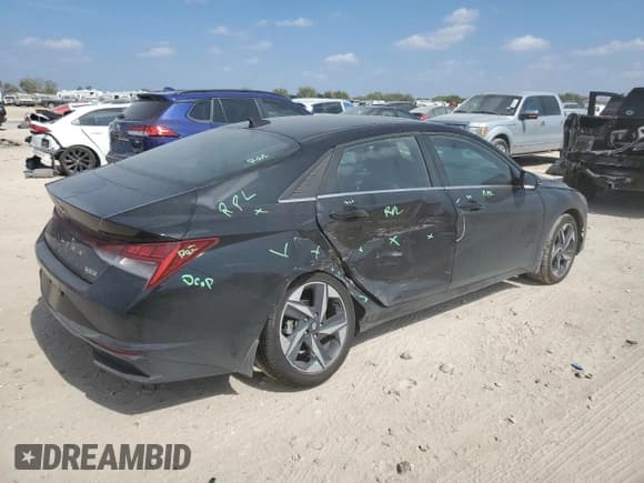 ✅ 2023 Hyundai Elantra Limited • VIN: KMHLN4AJ0PU039022 • Lot: 87100715. Listed on Copart with 29,843 mi. Free auction sales archive from the USA and detailed vehicle history report at DreamBid. Image 3.