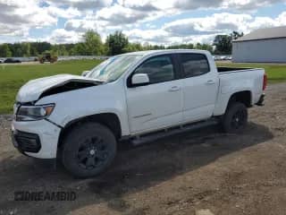 2021 Chevrolet Colorado 2WD LT z VIN 1GCGSCEN5M1132346, wystawiony jako Copart lot #70918965 z przebiegiem 43 889 mil mil oraz Szkoda całkowita • Salvage title. Historia ofert i sprzedaży dostępna na DreamBid. Obrazek 1.