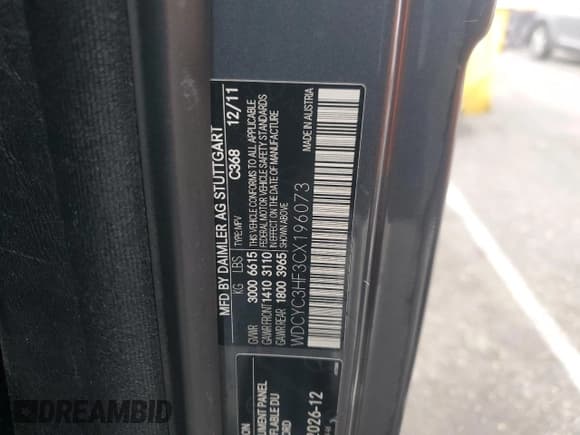 ✅ 2012 Mercedes-Benz G 550 • VIN: WDCYC3HF3CX196073 • Лот: 83636434. Опубликован ранее на Copart с пробегом 108 659 миль. Бесплатный доступ к архиву аукционных продаж из США и подробный отчёт об истории автомобиля на DreamBid. Изображение 15.