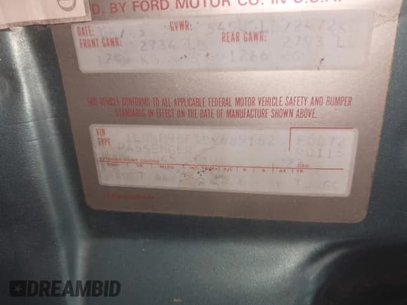 ✅ 1983 Lincoln Town Car • VIN: 1LNBP96F1DY689182 • Lot: 42816639. Listed on IAAI with 45,540 mi. Free auction sales archive from the USA and detailed vehicle history report at DreamBid. Image 9.