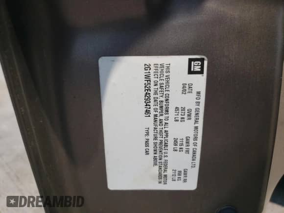 2002 Chevrolet Impala с VIN 2G1WF52E429347461, выставлен на аукционе Copart как лот 66892244 с пробегом 28 359 миль миль и Списание • Salvage title. История ставок и продаж доступна на DreamBid. Изображение 12.