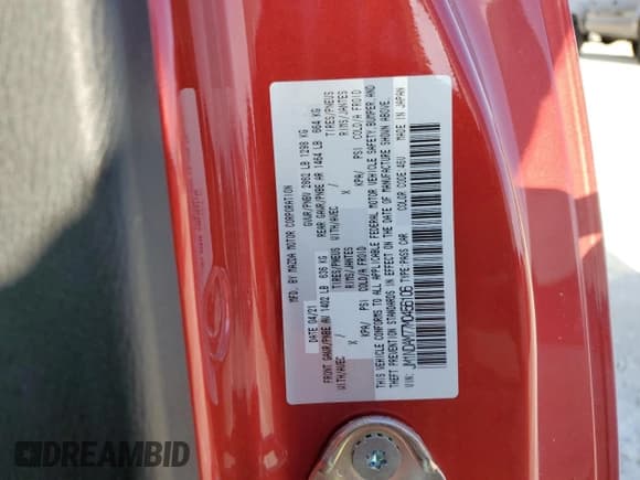 ✅ 2021 Mazda MX-5 Miata Grand Touring • VIN: JM1NDAM77M0456106 • Lot: 49193633. Wystawiony na Copart z przebiegiem 24 175 mil. Bezpłatny archiwum sprzedaży aukcyjnych z USA i szczegółowy raport historii pojazdu na DreamBid. Zdjęcie 14.