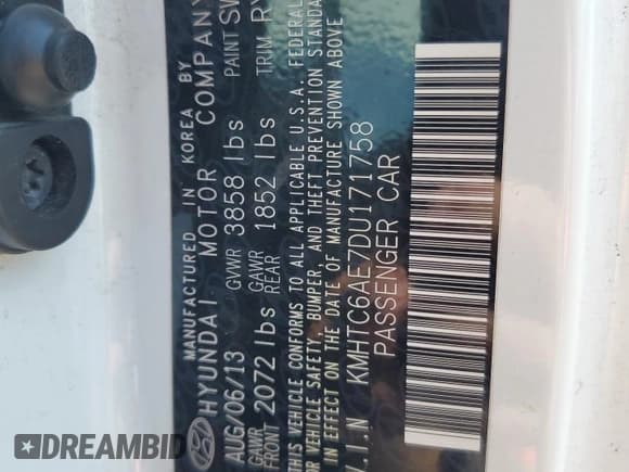 ✅ 2013 Hyundai Veloster Turbo • VIN: KMHTC6AE7DU171758 • Лот: 81090235. Опубликован ранее на Copart с пробегом 129 303 миль. Бесплатный доступ к архиву аукционных продаж из США и подробный отчёт об истории автомобиля на DreamBid. Изображение 12.