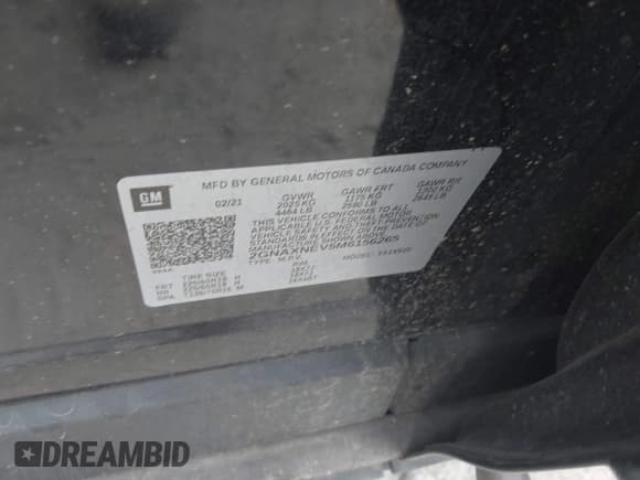 ✅ 2021 Chevrolet Equinox Premier • VIN: 2GNAXNEV5M6156265 • Лот: 42801809. Опубликован ранее на IAAI с пробегом 108 726 миль. Бесплатный доступ к архиву аукционных продаж из США и подробный отчёт об истории автомобиля на DreamBid. Изображение 9.