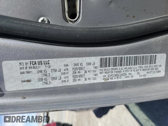 ✅ 2016 Dodge Journey SE • VIN: 3C4PDCAB8GT245579 • Lot: 81729615. Wystawiony na Copart z przebiegiem 138 533 mil. Bezpłatny archiwum sprzedaży aukcyjnych z USA i szczegółowy raport historii pojazdu na DreamBid. Zdjęcie 13.