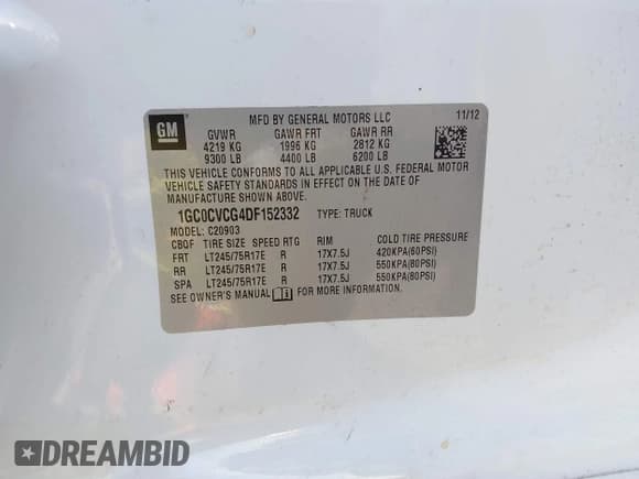 ✅ 2013 Chevrolet Silverado 2500HD Work Truck • VIN: 1GC0CVCG4DF152332 • Lot: 41439772. Wystawiony na IAAI z przebiegiem 252 709 mil. Bezpłatny archiwum sprzedaży aukcyjnych z USA i szczegółowy raport historii pojazdu na DreamBid. Zdjęcie 9.