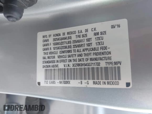✅ 2016 Honda CR-V EX • VIN: 3CZRM3H54GG711732 • Lot: 43355568. Wystawiony na IAAI z przebiegiem 129 155 mil. Bezpłatny archiwum sprzedaży aukcyjnych z USA i szczegółowy raport historii pojazdu na DreamBid. Zdjęcie 9.