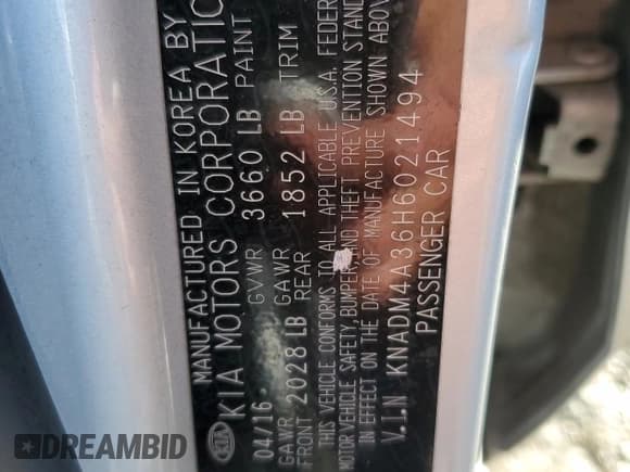 ✅ 2017 Kia Rio LX • VIN: KNADM4A36H6021494 • Lot: 91793235. Wystawiony na Copart z przebiegiem 193 456 mil. Bezpłatny archiwum sprzedaży aukcyjnych z USA i szczegółowy raport historii pojazdu na DreamBid. Zdjęcie 12.