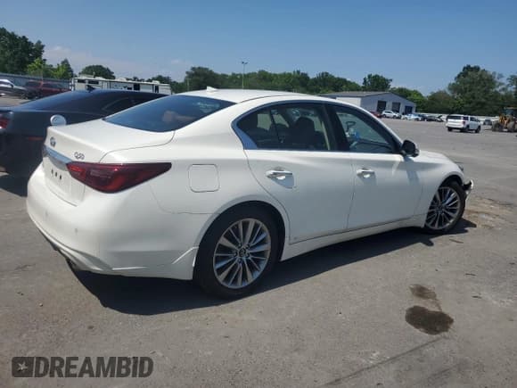 ✅ 2023 Infiniti Q50 Luxe • VIN: JN1EV7BR5PM543135 • Lot: 63479045. Listed on Copart with 21,266 mi. Free auction sales archive from the USA and detailed vehicle history report at DreamBid. Image 3.