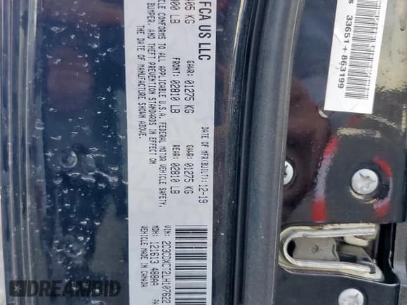 ✅ 2020 Dodge Charger R/T • VIN: 2C3CDXCT2LH107622 • Lot: 80546745. Listed on Copart with 60,059 mi. Free auction sales archive from the USA and detailed vehicle history report at DreamBid. Image 12.