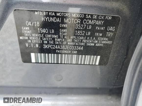 ✅ 2018 Hyundai Accent SEL • VIN: 3KPC24A38JE033344 • Lot: 71774224. Wystawiony na Copart z przebiegiem 124 694 mil mil. Skorzystaj z bezpłatnego archiwum sprzedaży aukcyjnych z USA i zobacz szczegółowy raport historii pojazdu na DreamBid. Zdjęcie 13.