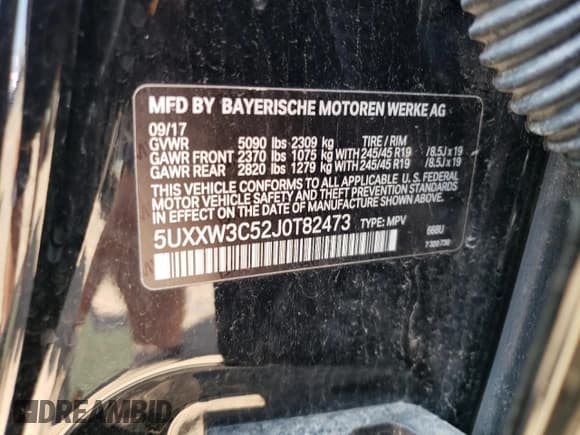 ✅ 2018 BMW X4 xDrive28i • VIN: 5UXXW3C52J0T82473 • Lot: 59122843. Wystawiony na Copart z przebiegiem 43 949 mil. Bezpłatny archiwum sprzedaży aukcyjnych z USA i szczegółowy raport historii pojazdu na DreamBid. Zdjęcie 13.