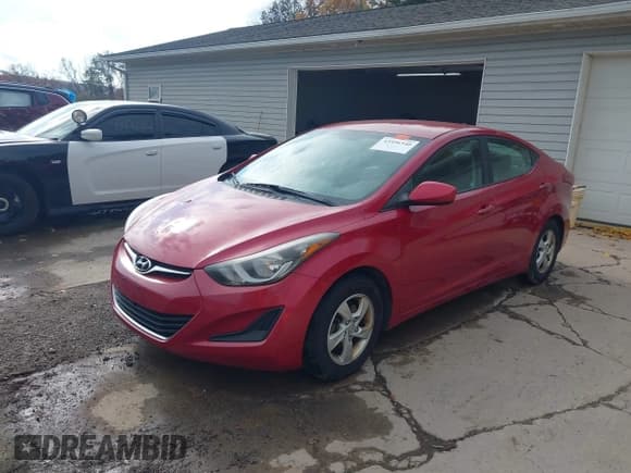 ✅ 2014 Hyundai Elantra SE • VIN: KMHDH4AE8EU160991 • Lot: 43596340. Listed on IAAI with 81,273 mi. Free auction sales archive from the USA and detailed vehicle history report at DreamBid. Image 2.