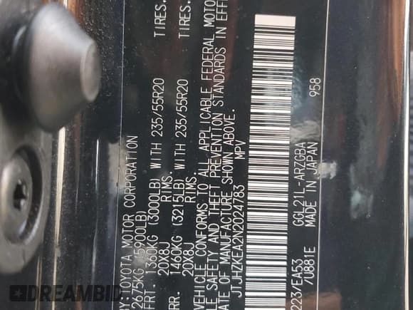 ✅ 2022 Lexus RX 350L • VIN: JTJHZKEA2N2024783 • Лот: 48957415. Опубликован ранее на Copart с пробегом 25 720 миль. Бесплатный доступ к архиву аукционных продаж из США и подробный отчёт об истории автомобиля на DreamBid. Изображение 13.