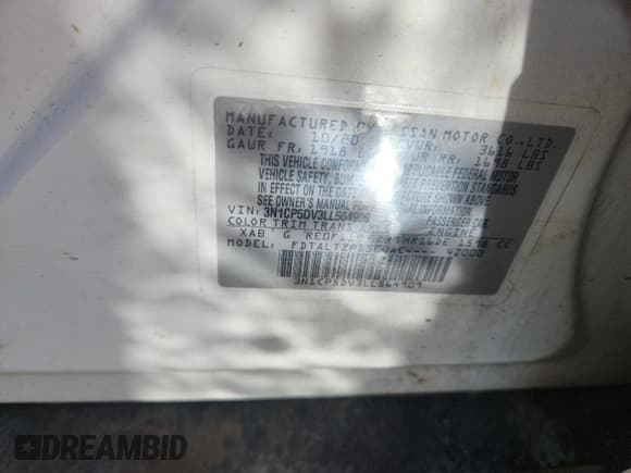 ✅ 2020 Nissan Kicks SR • VIN: 3N1CP5DV3LL564909 • Lot: 87259835. Listed on Copart with 103,147 mi. Free auction sales archive from the USA and detailed vehicle history report at DreamBid. Image 14.