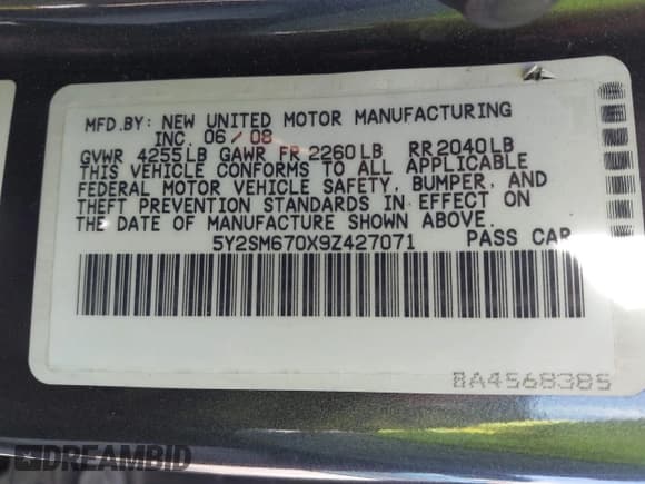 ✅ 2009 Pontiac Vibe • VIN: 5Y2SM670X9Z427071 • Lot: 43589015. Wystawiony na IAAI z przebiegiem 164 897 mil. Bezpłatny archiwum sprzedaży aukcyjnych z USA i szczegółowy raport historii pojazdu na DreamBid. Zdjęcie 9.