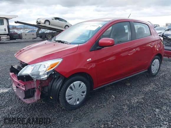 ✅ 2024 Mitsubishi Mirage ES • VIN: ML32AUHJ3RH020450 • Lot: 43900547. Listed on IAAI with 23,392 mi. Free auction sales archive from the USA and detailed vehicle history report at DreamBid. Image 2.