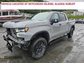 2024 Chevrolet Silverado 1500 ZR2 with VIN 3GCUDHEL9RG296863, listed as a Copart auction lot 57359795 with 18,740 mi miles and Salvage title. Bid and sale history available at DreamBid. Image 1.