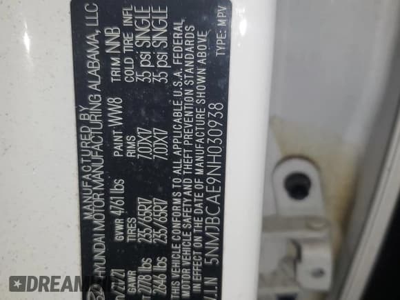 ✅ 2022 Hyundai Tucson SEL • VIN: 5NMJBCAE9NH030938 • Lot: 47556574. Wystawiony na Copart z przebiegiem 24 239 mil. Bezpłatny archiwum sprzedaży aukcyjnych z USA i szczegółowy raport historii pojazdu na DreamBid. Zdjęcie 12.