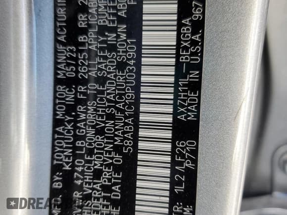 ✅ 2023 Lexus ES 300h F Sport • VIN: 58ABA1C19PU034901 • Лот: 56751215. Опубликован ранее на Copart с пробегом 33 576 миль. Бесплатный доступ к архиву аукционных продаж из США и подробный отчёт об истории автомобиля на DreamBid. Изображение 12.