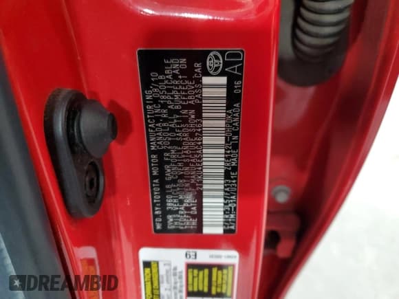 ✅ 2010 Toyota Matrix • VIN: 2T1KU4EE5AC467463 • Лот: 71729844. Опубликован ранее на Copart с пробегом 111 333 миль. Бесплатный доступ к архиву аукционных продаж из США и подробный отчёт об истории автомобиля на DreamBid. Изображение 13.