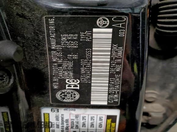 ✅ 2010 Toyota Matrix • VIN: 2T1KU4EE8AC213553 • Lot: 95502985. Wystawiony na Copart z przebiegiem 288 625 mil. Bezpłatny archiwum sprzedaży aukcyjnych z USA i szczegółowy raport historii pojazdu na DreamBid. Zdjęcie 12.