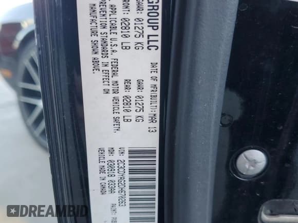 ✅ 2013 Dodge Challenger SXT • VIN: 2C3CDYAG2DH670263 • Lot: 86909704. Wystawiony na Copart z przebiegiem 121 614 mil. Bezpłatny archiwum sprzedaży aukcyjnych z USA i szczegółowy raport historii pojazdu na DreamBid. Zdjęcie 12.