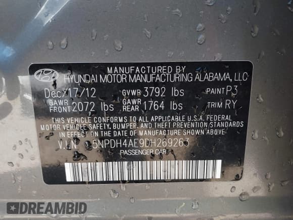 ✅ 2013 Hyundai Elantra Limited • VIN: 5NPDH4AE9DH269263 • Лот: 43629552. Опубликован ранее на IAAI с пробегом 116 203 миль. Бесплатный доступ к архиву аукционных продаж из США и подробный отчёт об истории автомобиля на DreamBid. Изображение 9.