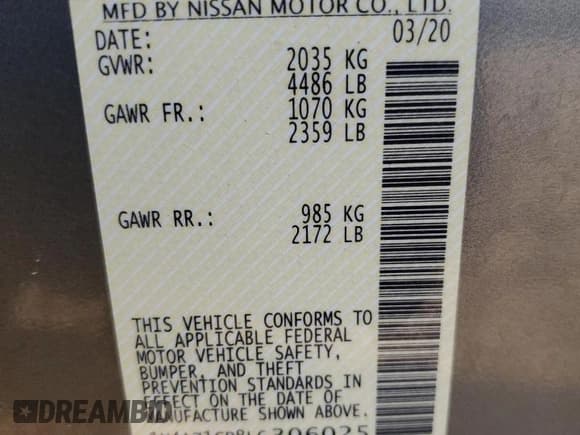 ✅ 2020 Nissan LEAF SV • VIN: 1N4AZ1CP8LC306025 • Лот: 89863195. Опубликован ранее на Copart с пробегом 43 056 миль. Бесплатный доступ к архиву аукционных продаж из США и подробный отчёт об истории автомобиля на DreamBid. Изображение 14.