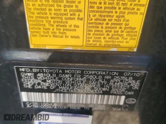 ✅ 2011 Lexus GS 350 • VIN: JTHCE1KS7B0028334 • Лот: 72003865. Опубликован ранее на Copart с пробегом Не указан. Бесплатный доступ к архиву аукционных продаж из США и подробный отчёт об истории автомобиля на DreamBid. Изображение 12.