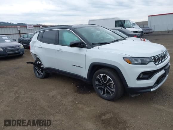 ✅ 2023 Jeep Compass Limited • VIN: 3C4NJDCNXPT569145 • Lot: 42781504. Wystawiony na IAAI z przebiegiem 39 954 mil. Bezpłatny archiwum sprzedaży aukcyjnych z USA i szczegółowy raport historii pojazdu na DreamBid. Zdjęcie 1.