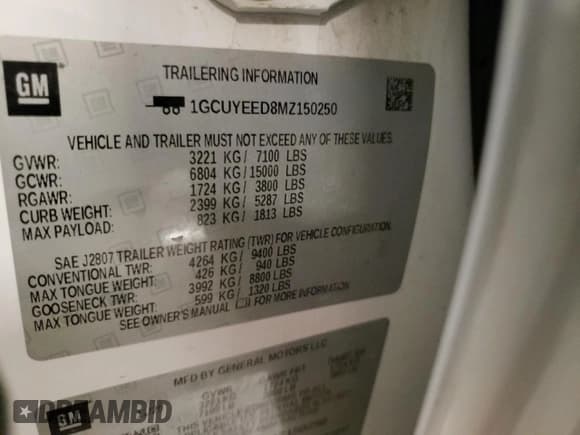 ✅ 2021 Chevrolet Silverado 1500 RST • VIN: 1GCUYEED8MZ150250 • Lot: 75267104. Wystawiony na Copart z przebiegiem Nie podano. Bezpłatny archiwum sprzedaży aukcyjnych z USA i szczegółowy raport historii pojazdu na DreamBid. Zdjęcie 12.