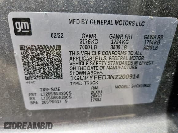 ✅ 2022 Chevrolet Silverado 1500 LT Trail Boss • VIN: 1GCPYFED3NZ200914 • Lot: 84398915. Wystawiony na Copart z przebiegiem 41 171 mil. Bezpłatny archiwum sprzedaży aukcyjnych z USA i szczegółowy raport historii pojazdu na DreamBid. Zdjęcie 12.