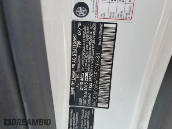 ✅ 2016 Mercedes-Benz SL 400 • VIN: WDDJK6FA4GF038488 • Лот: 45139604. Опубликован ранее на Copart с пробегом 106 494 миль. Бесплатный доступ к архиву аукционных продаж из США и подробный отчёт об истории автомобиля на DreamBid. Изображение 12.