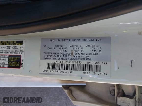 ✅ 2013 Mazda 3 i Touring • VIN: JM1BL1L70D1720235 • Lot: 42807653. Wystawiony na IAAI z przebiegiem 131 829 mil. Bezpłatny archiwum sprzedaży aukcyjnych z USA i szczegółowy raport historii pojazdu na DreamBid. Zdjęcie 9.