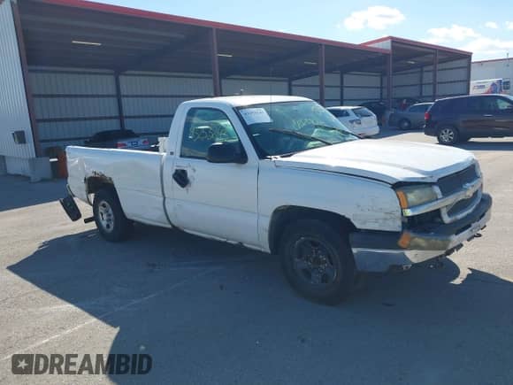 2004 Chevrolet Silverado 1500 Work Truck z VIN 1GCEC14V44Z314647, wystawiony jako IAAI lot #43253243 z przebiegiem Nie podano mil oraz . Historia ofert i sprzedaży dostępna na DreamBid. Obrazek 1.