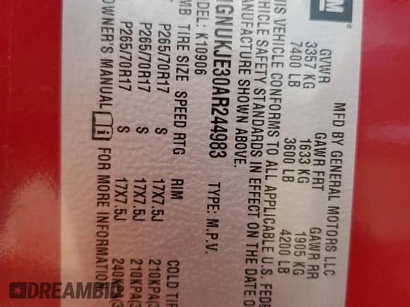 2010 Chevrolet Suburban LT z VIN 1GNUKJE30AR244983, wystawiony jako Copart lot #61648495 z przebiegiem 154 958 mil mil oraz Szkoda całkowita • Salvage title. Historia ofert i sprzedaży dostępna na DreamBid. Obrazek 13.