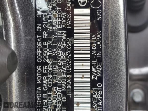 ✅ 2016 Toyota Prius Four • VIN: JTDKARFU3G3520089 • Лот: 93335515. Опубликован ранее на Copart с пробегом 28 691 миль. Бесплатный доступ к архиву аукционных продаж из США и подробный отчёт об истории автомобиля на DreamBid. Изображение 12.