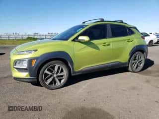 2019 Hyundai Kona Limited with VIN KM8K33A56KU302962, listed as a Copart auction lot 39362913 with 94,545 mi miles and . Bid and sale history available at DreamBid. Image 1.