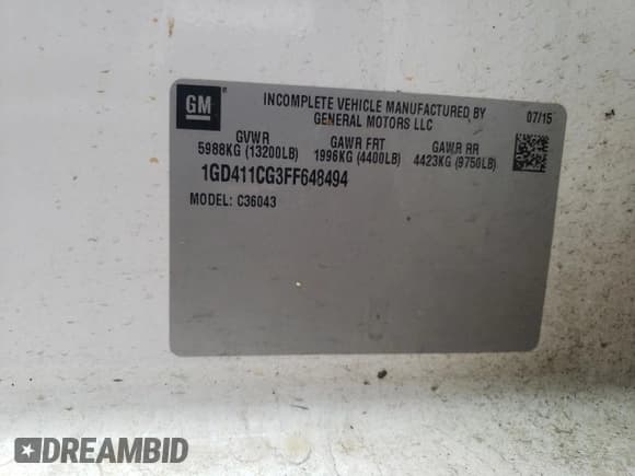 ✅ 2015 GMC Sierra 1500 • VIN: 1GD411CG3FF648494 • Лот: 67523504. Опубликован ранее на Copart с пробегом 133 250 миль. Бесплатный доступ к архиву аукционных продаж из США и подробный отчёт об истории автомобиля на DreamBid. Изображение 12.