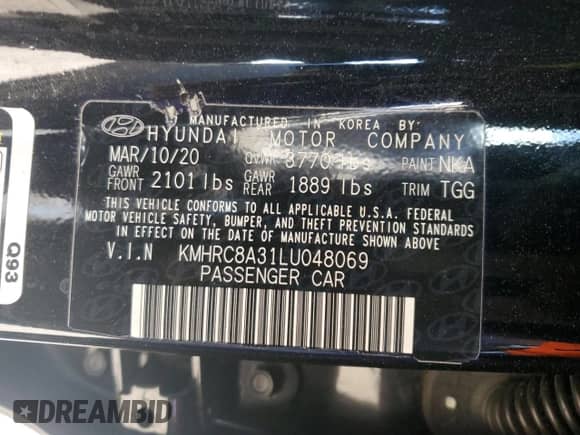 ✅ 2020 Hyundai Venue SEL • VIN: KMHRC8A31LU048069 • Лот: 83956594. Размещён на Copart с пробегом 38 611 миль миль. Получите бесплатный доступ к архиву аукционных продаж из США и посмотрите подробный отчёт об истории автомобиля на DreamBid. Изображение 14.