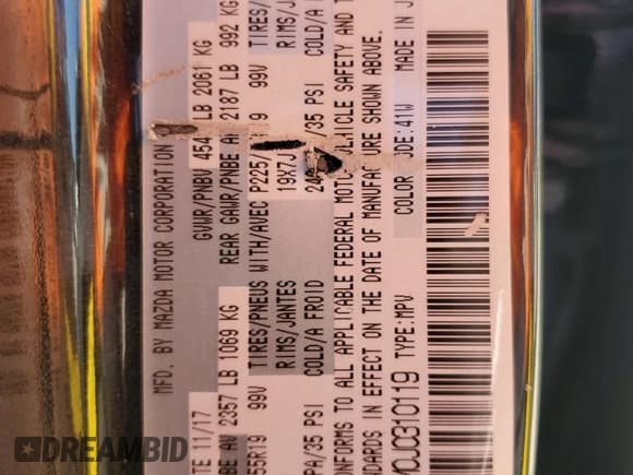 ✅ 2018 Mazda CX-5 Touring • VIN: JM3KFACM0J0310119 • Lot: 87260445. Wystawiony na Copart z przebiegiem 137 160 mil. Bezpłatny archiwum sprzedaży aukcyjnych z USA i szczegółowy raport historii pojazdu na DreamBid. Zdjęcie 13.