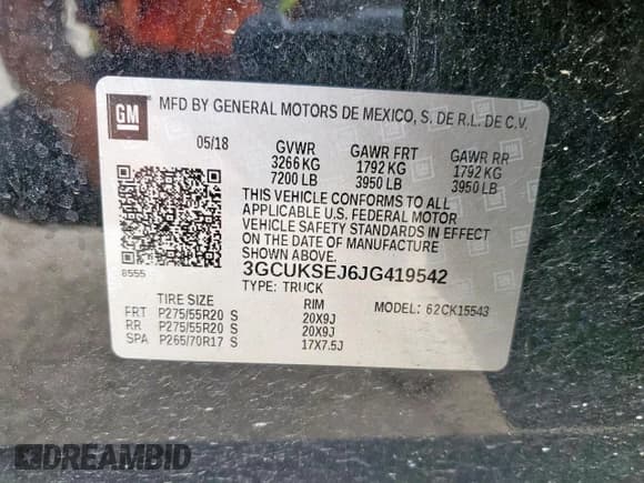 ✅ 2018 Chevrolet Silverado 1500 LTZ • VIN: 3GCUKSEJ6JG419542 • Lot: 56842495. Wystawiony na Copart z przebiegiem 67 864 mil. Bezpłatny archiwum sprzedaży aukcyjnych z USA i szczegółowy raport historii pojazdu na DreamBid. Zdjęcie 13.