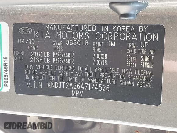 ✅ 2010 Kia Soul + • VIN: KNDJT2A26A7174526 • Lot: 42700615. Wystawiony na IAAI z przebiegiem 118 281 mil. Bezpłatny archiwum sprzedaży aukcyjnych z USA i szczegółowy raport historii pojazdu na DreamBid. Zdjęcie 9.
