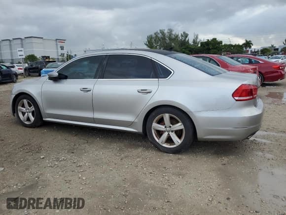 ✅ 2013 Volkswagen Passat SE • VIN: 1VWBP7A3XDC069186 • Lot: 89873885. Listed on Copart with Not provided. Free auction sales archive from the USA and detailed vehicle history report at DreamBid. Image 2.
