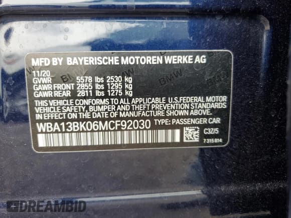 ✅ 2021 BMW 5 Series M550i xDrive • VIN: WBA13BK06MCF92030 • Lot: 66955065. Wystawiony na Copart z przebiegiem Nie podano. Bezpłatny archiwum sprzedaży aukcyjnych z USA i szczegółowy raport historii pojazdu na DreamBid. Zdjęcie 12.