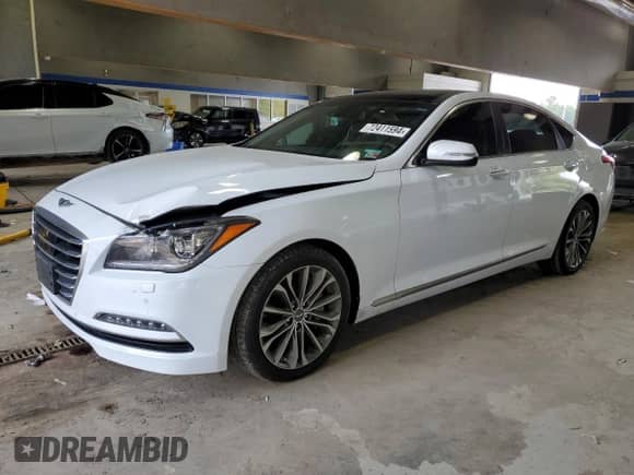 2016 Hyundai Genesis 3.8L z VIN KMHGN4JE9GU120394, wystawiony jako Copart lot #72411594 z przebiegiem 111 653 mil mil oraz Szkoda całkowita • Salvage title. Historia ofert i sprzedaży dostępna na DreamBid. Obrazek 1.