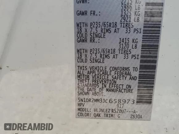 ✅ 2018 Nissan Pathfinder SV • VIN: 5N1DR2MM3JC658973 • Лот: 69213205. Опубликован ранее на Copart с пробегом 106 924 миль. Бесплатный доступ к архиву аукционных продаж из США и подробный отчёт об истории автомобиля на DreamBid. Изображение 14.